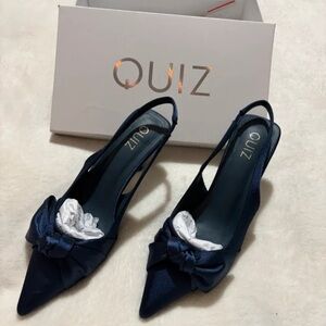 Navy Blue Women's Slingback Heels